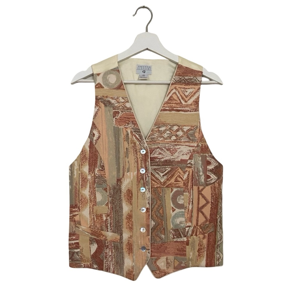 Vintage | 90’s era Southwestern Vibes Silk Vest